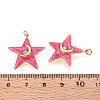 304 Stainless Steel Pave Crystal Rhinestone and Enamel Pendants STAS-T069-76-3