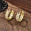 Brass Micro Pave Cubic Zirconia Huggie Hoop Earring EJEW-N011-03G-2