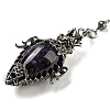 Natural Amethyst Dowsing Pendulum Big Pendants G-H293-01AS-07-1