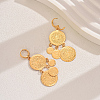Vintage Brass Coin Tassel Hoop Earrings BH8763-5