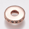 Brass Micro Pave Cubic Zirconia Bead Spacers LS-ZIRC-K074-11A-02RG-2