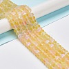 Frosted Transparent Glass Beads Strands FGLA-M002-01G-2