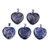 Natural Map Stone Pendants G-N0325-18A-2