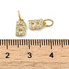 Brass Micro Pave Cubic Zirconia Pendants KK-M273-02G-B-3