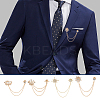 4Pcs 4 Styles Rhinestone Crown & Star Hanging Chain Brooch JEWB-OC0001-09-5
