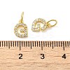 Brass Micro Pave Cubic Zirconia Pendants KK-M273-02G-G-3
