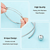 6Pcs 3 Styles 304 Stainless Steel Expandable Bangle Making STAS-OC0001-28-4