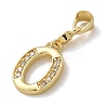 Brass Micro Pave Cubic Zirconia Pendants KK-M319-02G-O-2