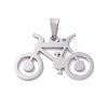 Tarnish Resistant Boy Jewelry Original Color 201 Stainless Steel Bicycle Bike Pendants STAS-I032-223-1
