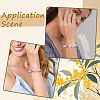 64Pcs 8 Colors Printed Round Silicone Focal Beads SIL-SC0002-88-6