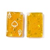 Transparent Resin Pendants RESI-I047-02B-2