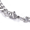 Tarnish Resistant 304 Stainless Steel Curb Chain ID Bracelets X-BJEW-G631-04P-4