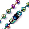 Ion Plating(IP) 304 Stainless Steel Ball Chain Necklaces for Women NJEW-G135-01A-RC-2