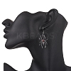 Alloy Rhinestone Spider Dangle Earrings EJEW-JE06655-01-3