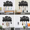 Wood & Iron Wall Mounted Hangers HJEW-WH0055-094-6