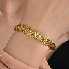 Fashionable Hollow Adjustable Braid Shape Brass Cuff Bangles for Women JO9316-1