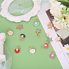 12Pcs Marine Organism Theme Allly Enamel Shoes Charms PALLOY-CA00013-4