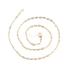 Brass Calabash Link Chains Necklace for Women LS-NJEW-P265-10G-3