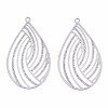 Tarnish Resistant 304 Stainless Steel Filigree Pendants STAS-T057-06P-1