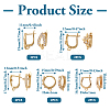 10Pcs 5 Style Brass Micro Pave Cubic Zirconia Hoop Earring Findings EJEW-TA0001-24-3