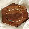 Natural Aquamarine Braided Beads Bracelets for Women LU0568-3-1