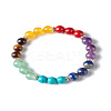 7 Chakra Healing Reiki Yoga Bracelet for Girl Women X1-BJEW-TA00020-1