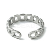 Non-Tarnish 304 Stainless Steel Open Cuff Ring RJEW-L110-031P-3