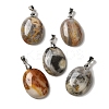 Natural Crazy Agate Pendants G-Z055-03P-05-1