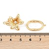 Brass Micro Pave Clear Cubic Zirconia Fold Over Clasps KK-U043-17G-3