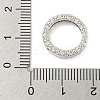 Brass Micro Pave Clear Cubic Zirconia Beads Frame KK-P277-58B-P-3