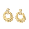 Rack Plating Brass Micro Pave Cubic Zirconia Dangle Stud Earrings EJEW-M230-04G-1