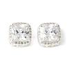 Brass Micro Pave Cubic Zirconia Beads KK-A253-20S-04-1