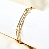304 Stainless Steel Satellite Chains Multi-strand Bracelets for Women BJEW-V012-05G-3