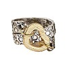 Hammered Alloy Finger Link Rings for Women FS-WG9B92C-05-5
