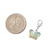 Transparent Glass Butterfly Pendant Decorations HJEW-JM04018-01-3