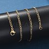 Ion Plating(IP) 304 Stainless Steel Figaro Chain Necklaces STAS-K168-02G-3
