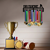 Sports Theme Iron Medal Hanger Holder Display Wall Rack ODIS-WH0021-683-6