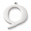 Tarnish Resistant 304 Stainless Steel Letter Pendant Rhinestone Settings STAS-J028-01Q-2