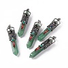 Natural Green Aventurine Big Pointed Pendants G-H281-02F-1