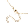 Natural Green Aventurine Faceted Round Beaded Arrow Pendant Brass Cable Chain Necklaces NJEW-TA00207-02-5