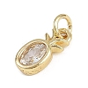 Fruits Brass Micro Pave Cubic Zirconia Charms KK-Z123-21G-01-2