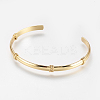 Brass Cuff Bangles LS-BJEW-K153-02E-1