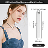 10Pcs 304 Stainless Steel Pendants STAS-BBC0005-70-2