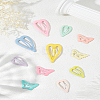 11Pcs 3 Styles Heart & Butterfly Spray Painted Iron Snap Hair Clip for Girls PHAR-LP0002-03-1