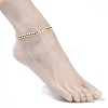 Brass Enamel Cobs Chain Anklets AJEW-AN00358-4