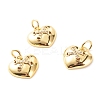 Brass Micro Pave Clear Cubic Zirconia Pendants ZIRC-P094-08G-RS-1