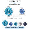 100Pcs 5 Colors Polymer Clay Pave Rhinestone Beads RB-OC0001-10A-2