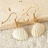 Alloy Natural Shell Dangle Earrings FS-WG3D07F-03-1