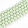 Baking Paint Pearlized Glass Pearl Bead Strands HY-N002-5mm-B02-2