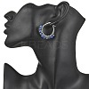 Mixed Stone Round Hoop Earrings EJEW-JE06695-3